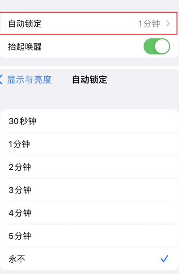 渝水苹果换屏维修分享无法调整iPhone自动锁屏的时间怎么办